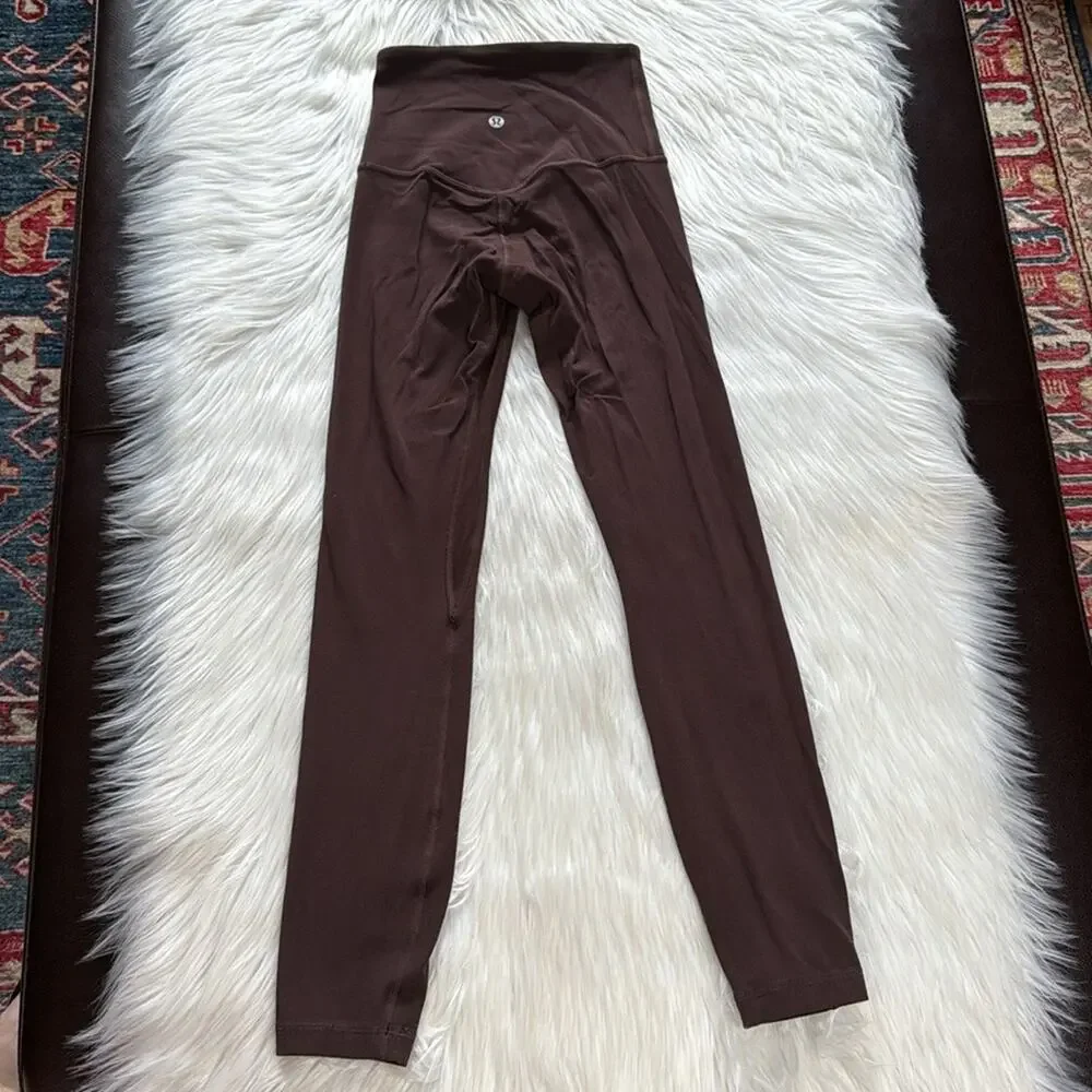 Lululemon Espresso Align High Rise Zip Front Leggings